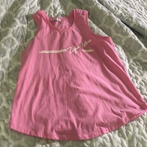ZYIA Active Pink Crewneck Graphic Tank Top